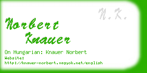 norbert knauer business card